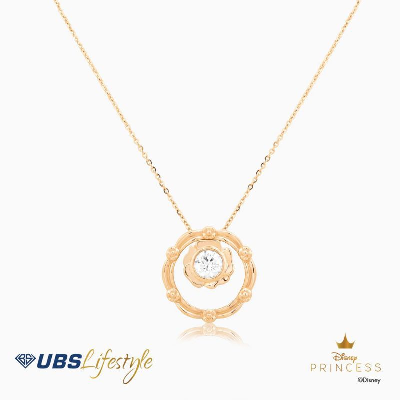 KALUNG EMAS UBS DISNEY PRINCESS BELLE - 17K GOLD - KKY0189