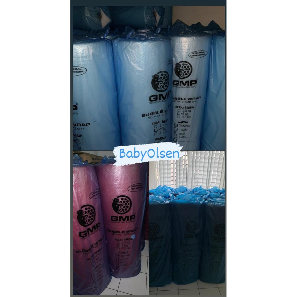 

BUBBLE WRAP GMP 3KG BENING HITAM MERAH / PLASTIK WRAPPING / PLASTIK GELEMBUNG