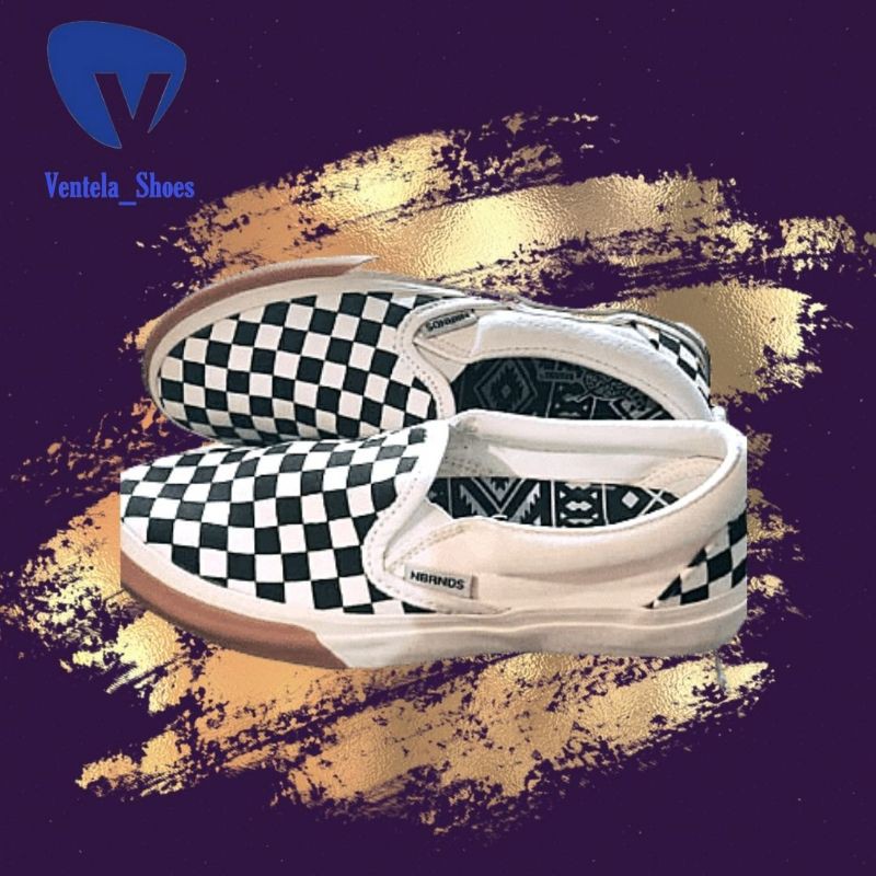 Sepatu Sneakers No brand Slip on Catur Checkboard