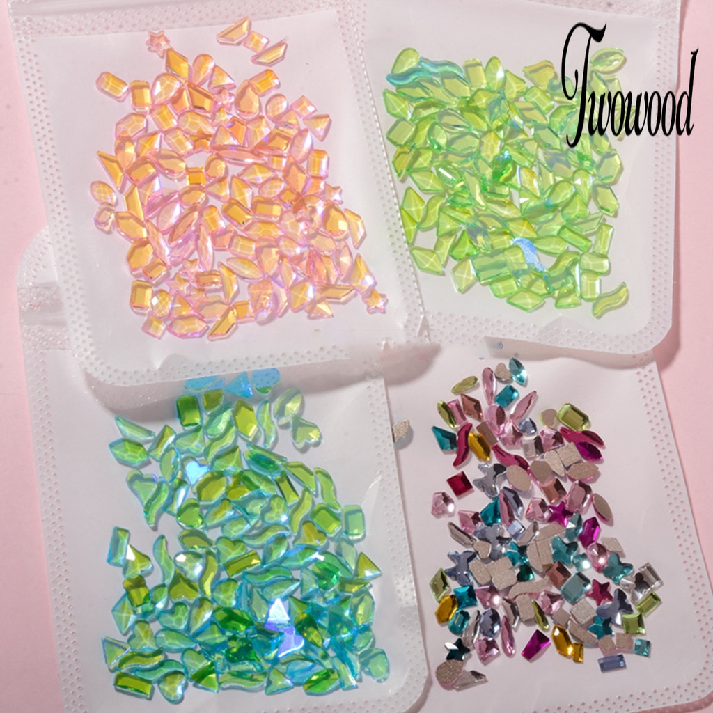 100 Pcs / Kantong Ornamen Kristal Berlian Imitasi Untuk Manicure