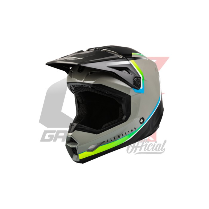 HELM FLY RACING KINETIC VISION HELMET - GRAY BLACK