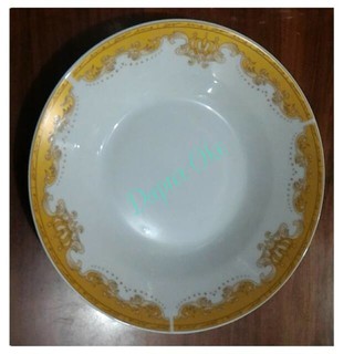  PIRING  MAHKOTA MOTIF KERAMIK  23CM GROSIR  PARTAI BESAR 