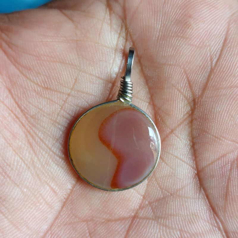 LIONTIN BATU SULAIMAN MOTIF YIN YANG NATURAL