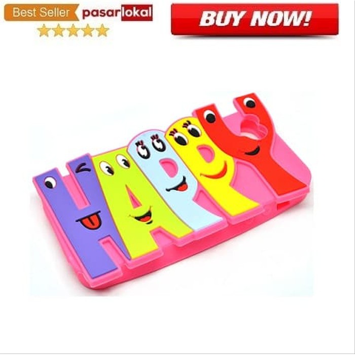 PL -  Case iPhone 5 5s SE Happy Letter TPU Case for iPhone 5 5s SE Rose