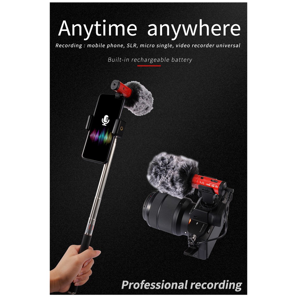 MIC-07 Pro Mini Shotgun Mic Microphone for Camera &amp; Smartphone