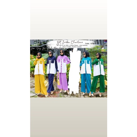 setelan katun rayon jumbo xxl