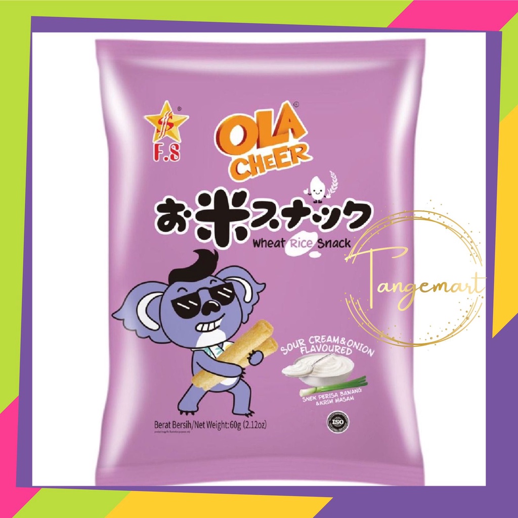 Ola Cheer Wheat Rice / Gandum Sour Cream Onion 60gr
