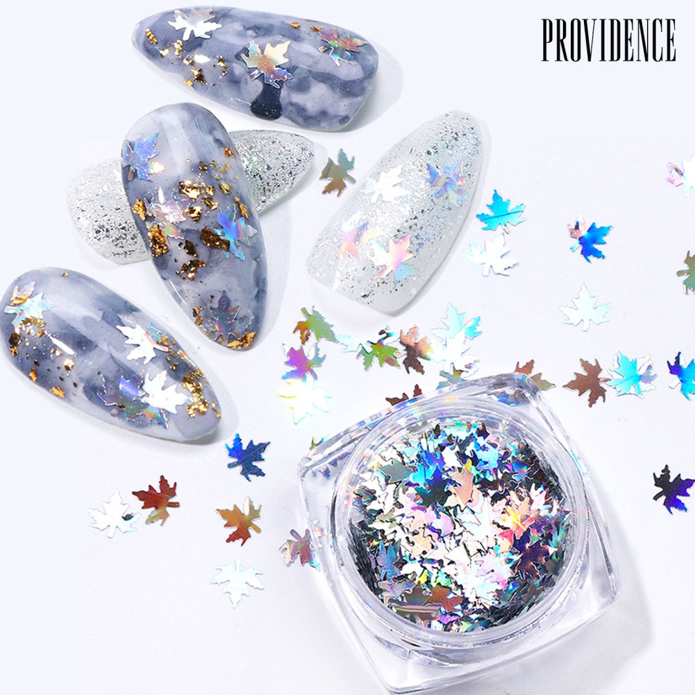 Providence Autumn Glitter Gradient Maple Leaf Nail Art Sequins Applique Christmas Decor