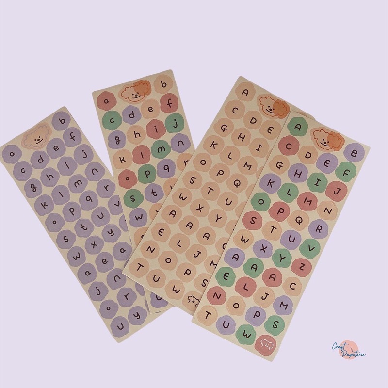 

Paper sticker - non waterproof in ‘alphabet dogs’
