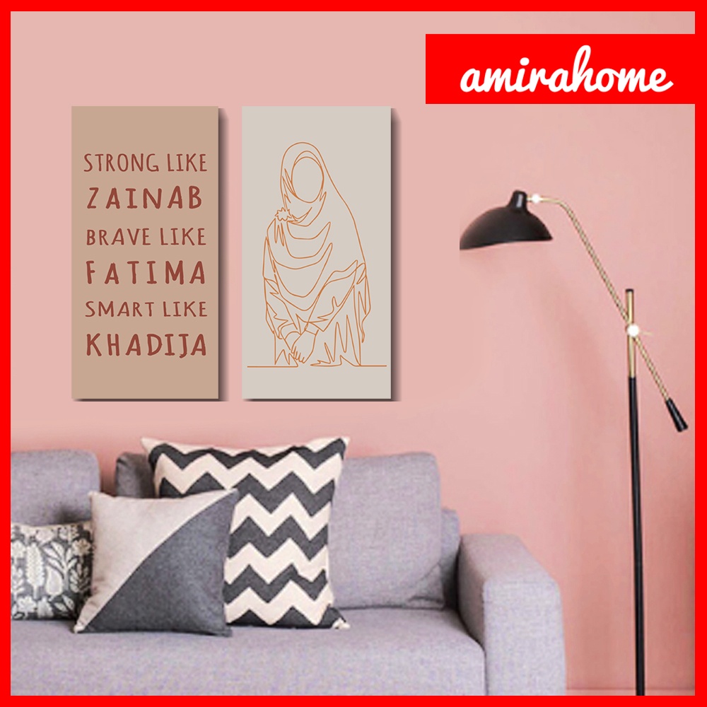 Hiasan Dinding Islami Walldecor Wanita Modern dekorasi ruang tamu aesthetic