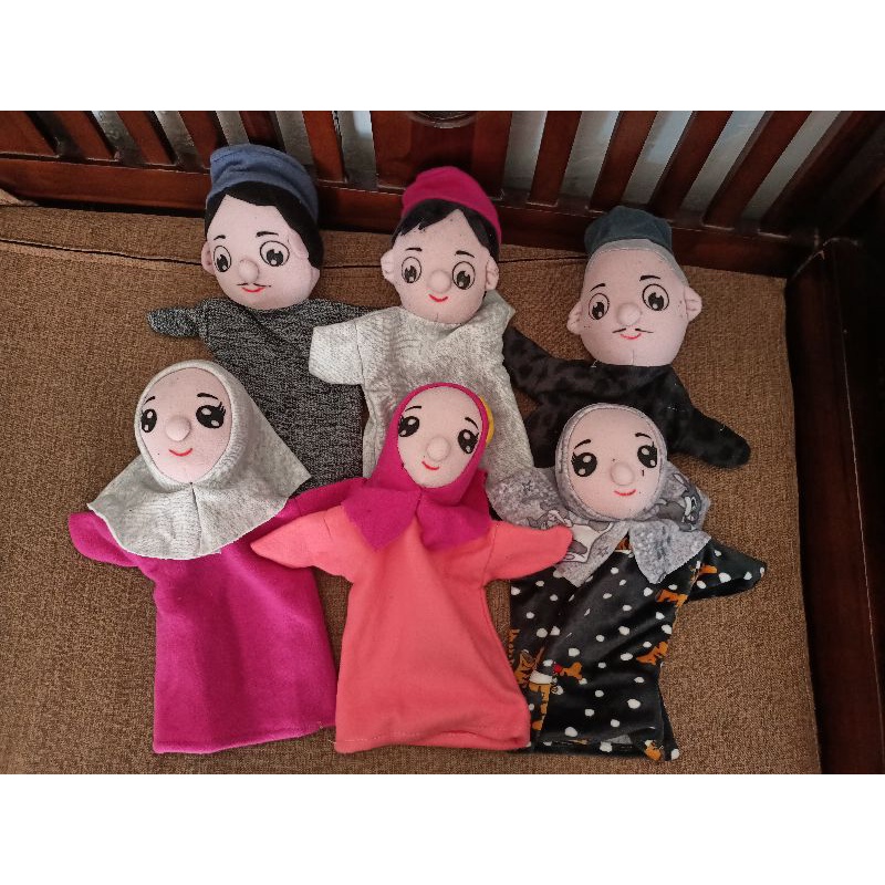 Boneka Tangan Muslim Muslimah Mainan Edukasi Anak