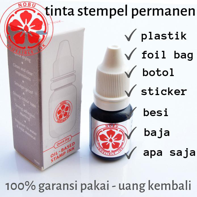 

Nobu Ink - Tinta Stempel Permanen | Expired Date Ink 10 Ml - 10 Ml, Hitam
