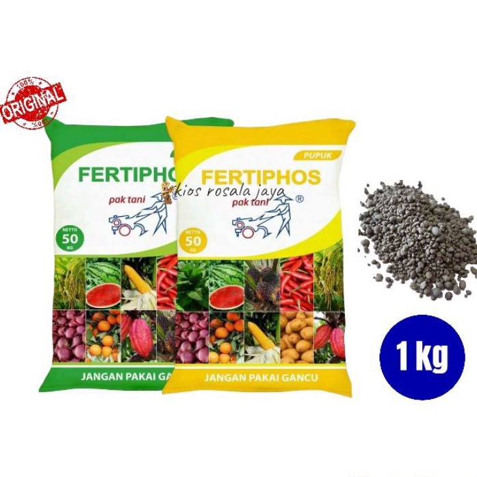 Pupuk Fertiphos Hijau/kuning 1 kg Repack