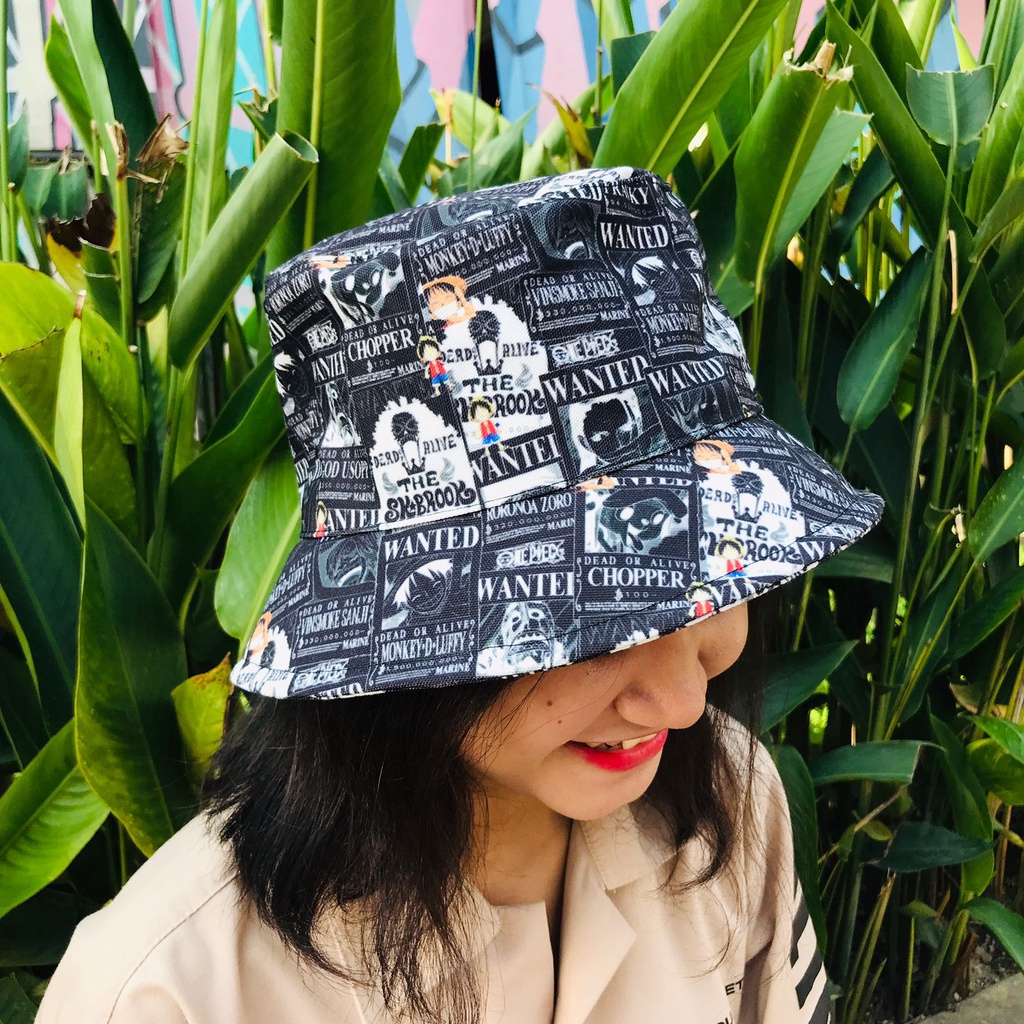 Bucket Hat One Piece Wanted Fullprint Anime Manga Onepiece Premium Unisex