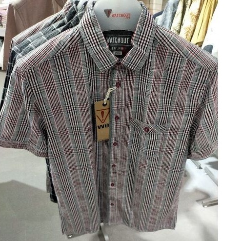 Kemeja pria/ Kemeja Pria lengan pendek/ Kemeja Pria Watchout