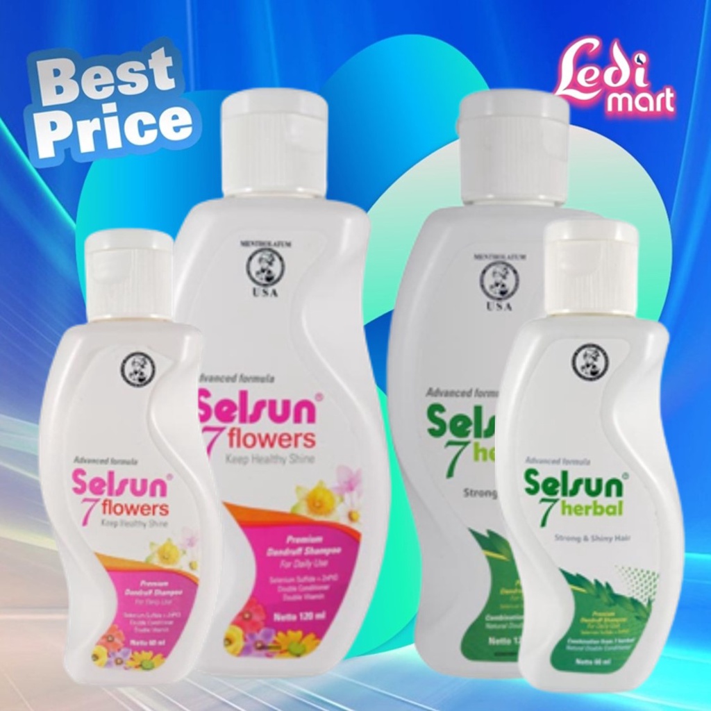 ORIGINAL Selsun Shampoo 7 Flower 200ml / Shampoo / Anti Ketombe / Shampo &amp; Konditioner / Botak / Herbal / Anti Dandruff / LEDI MART