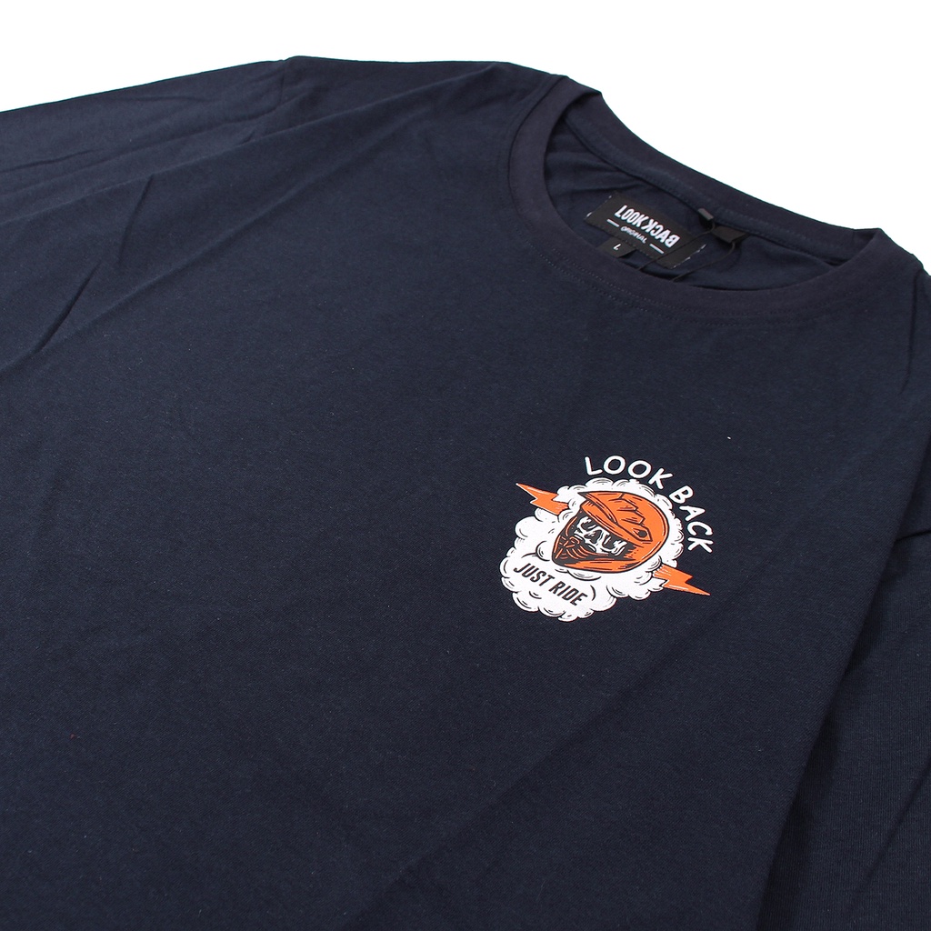 LOOK BACK T-SHIRT ORIGINAL JUST RIDE NAVY 103 GREY 104