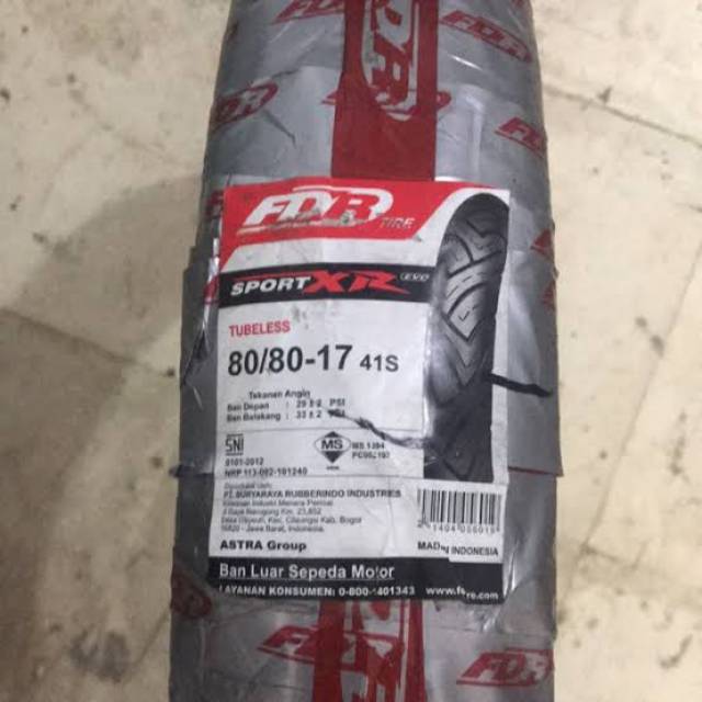 Ban 80/80-17 Sport Evo FDR TUBELESS