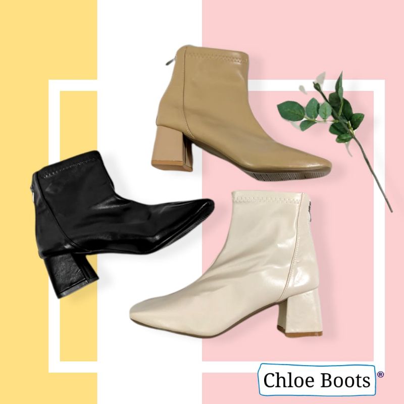 CHLOE BOOTS Sepatu Ankle Boots Wanita