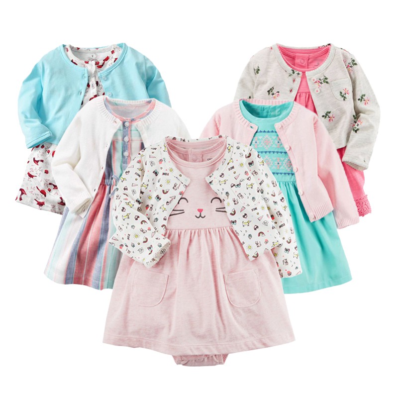 Carter Dress Bayi Bodysuit Plus Cardigan - Dress Bayi Perempuan C1037