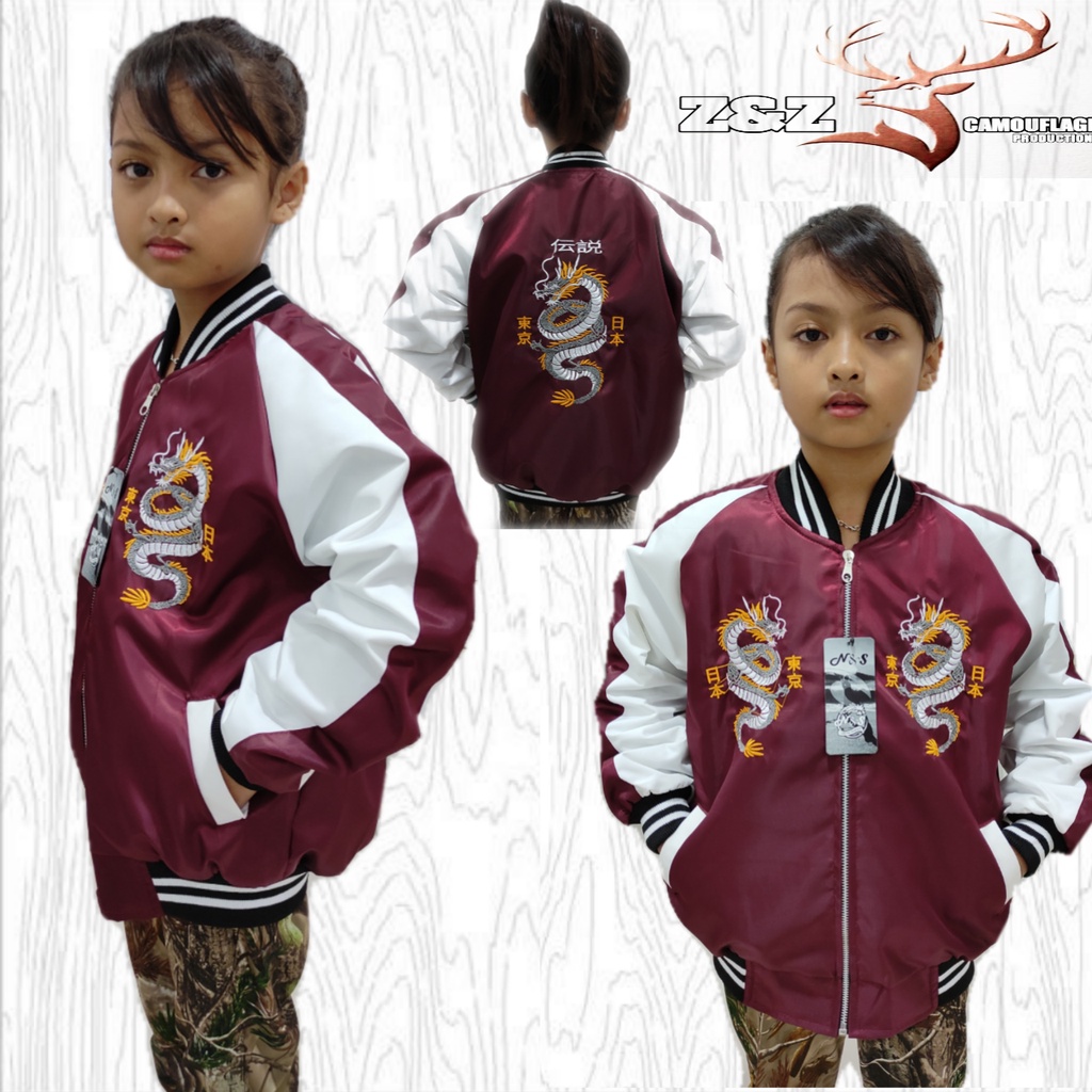 Jaket anak sukajan jaket anak logo bordir dragon