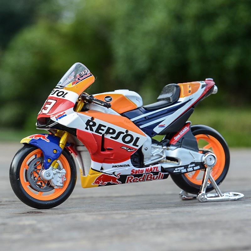 Miniatur Motor MotoGP Repsol Honda Team Marc Marquez 93 Rc213V 2018 Maisto 1 : 18