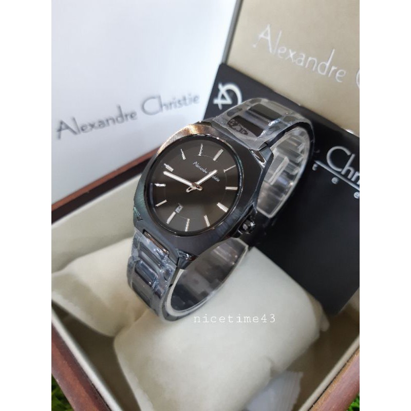 Jam tangan wanita Alexandre Christie AC 8611LD Hitam