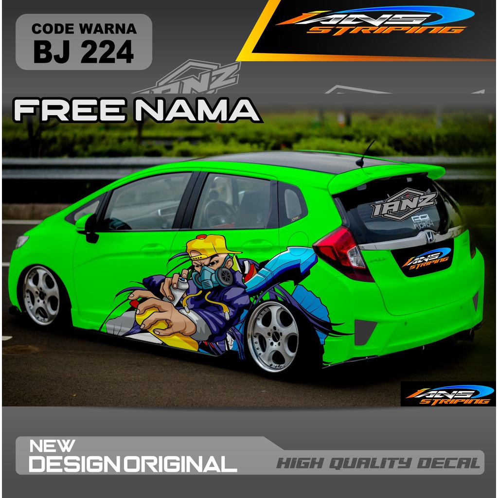 STIKER VARIASI MOBIL JAZZ JES AGYA AYLA AVANZA XENIA YARIS SWIFT / STIKER MJOBIL DECAL STIKER MOBIL VARIASI MOBIL