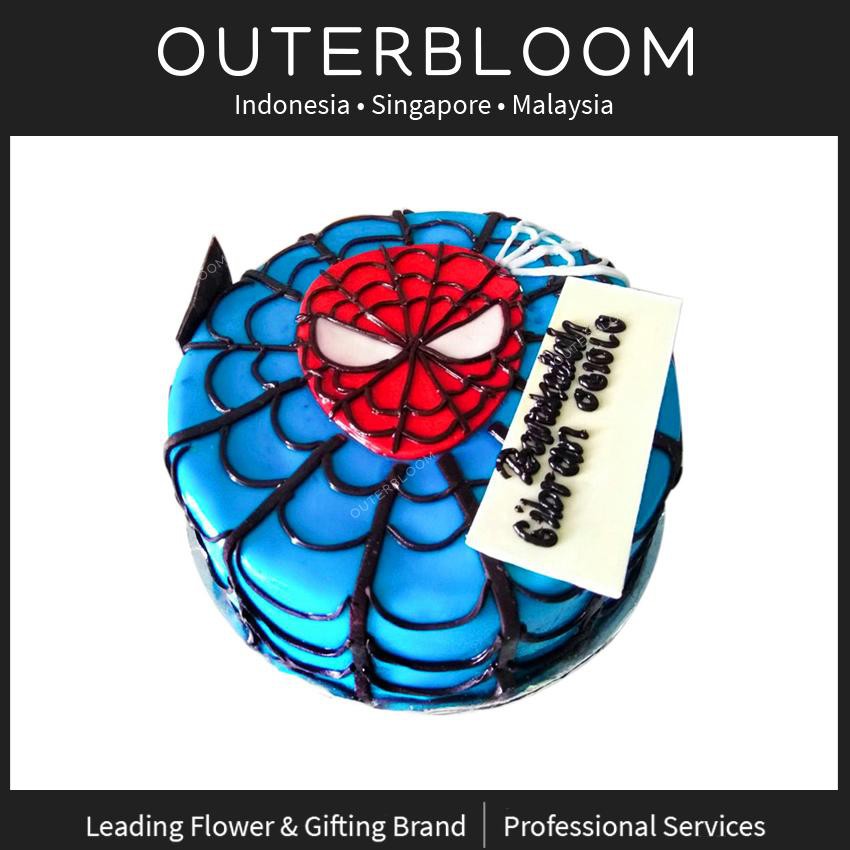 

Kue Ultah Karakter - Spidey Web Cake