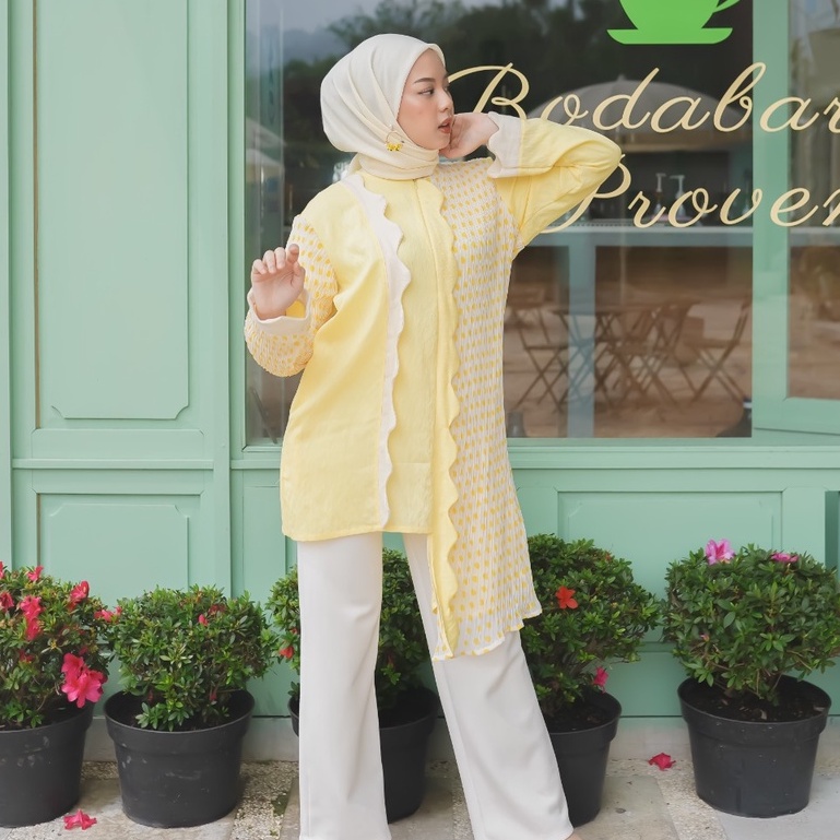 Eleanorre Youra Polka Tunik Atasan Muslim Wanita