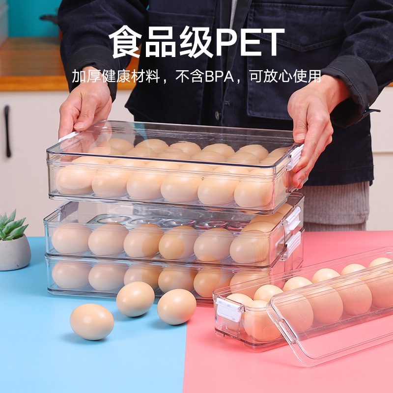 Box Egg Organizer / Box Telur Sekat Kotak Box Organizer Rak Serbaguna Dengan Tutup