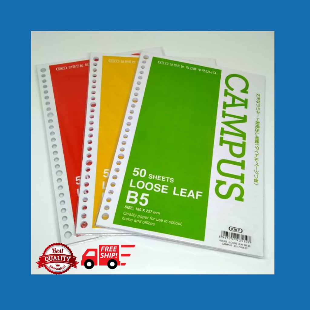 

KERTAS LOOSE LEAF B5 50 KIKY