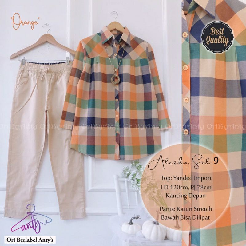 MUMU - Alesha Set 9 Setelan Celana Katun Jumbo Wanita LD 120 By Fashion Ori SOlo