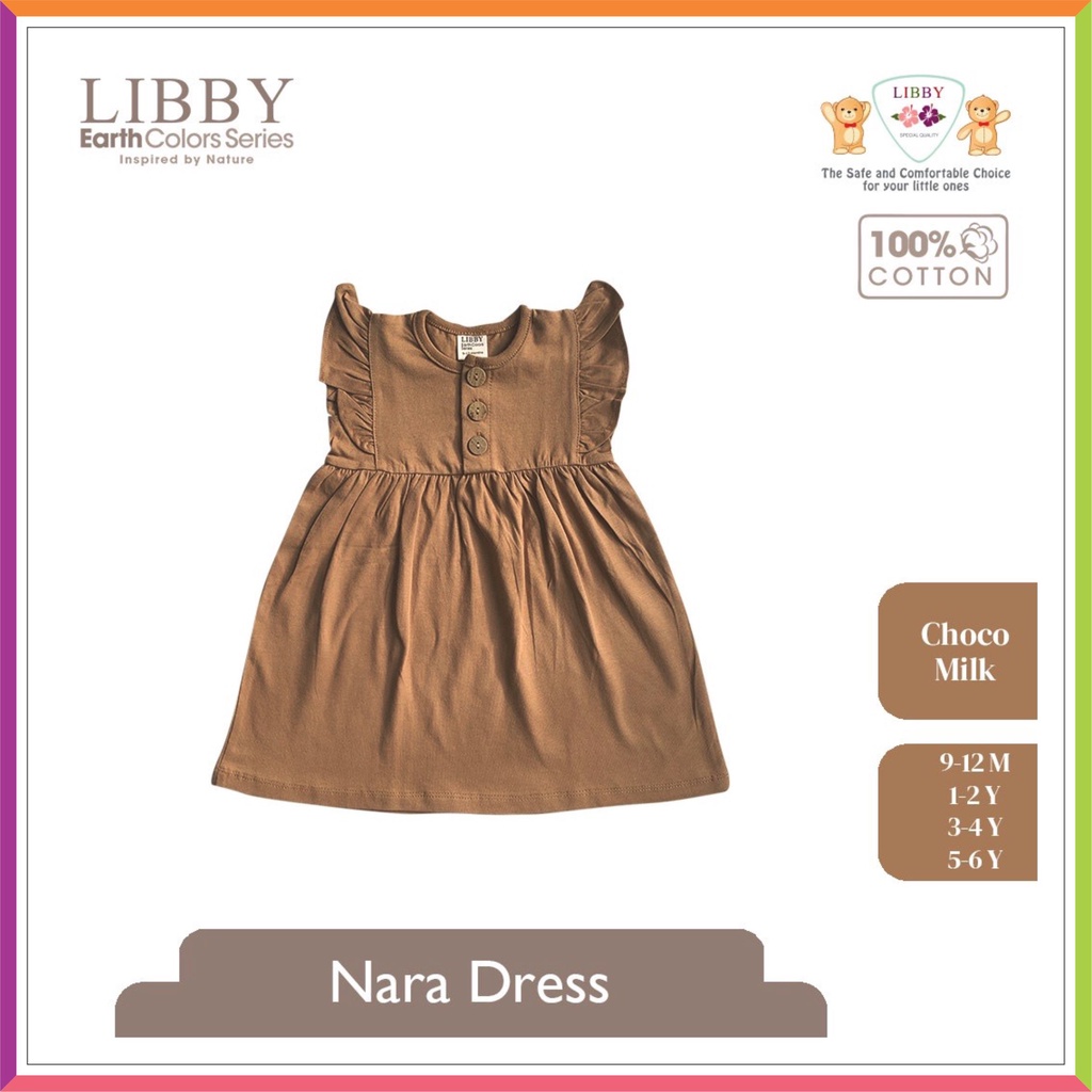 ❤ Fashionbabies ❤ LIBBY NARA DRESS / DRESS BABY LIBBY EARTH COLOUR SERIES ORIGINAL-NARA / MILK CHOCO