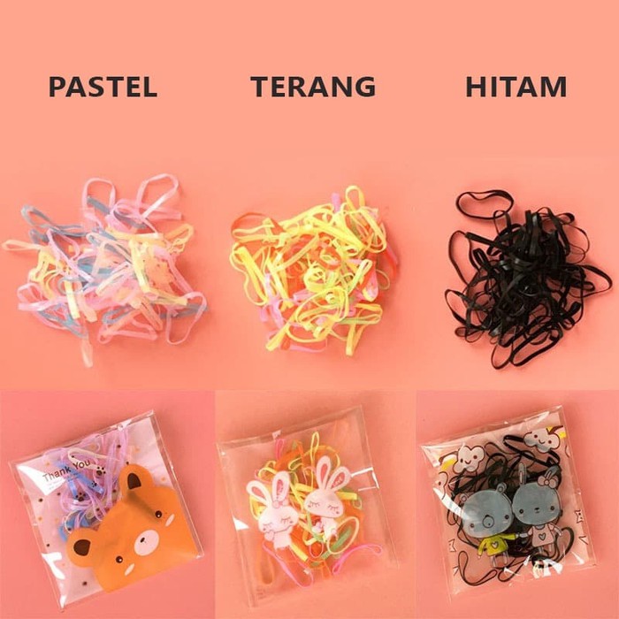 HRR 20-30 pcs kuncir rambut karet kunciran hair rope rubber band