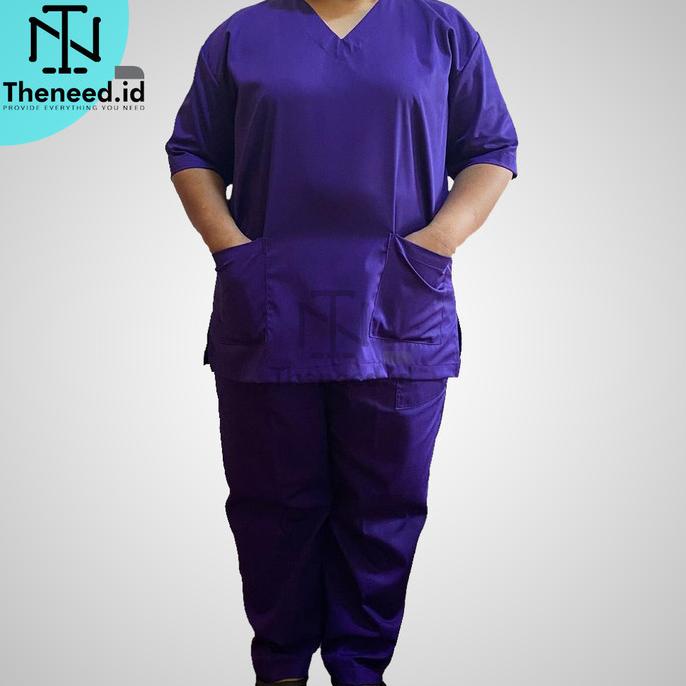 DISKON Lengan PENDEK JUMBO KERAH VNECK-PREORDER-PREMIUM-Baju Oka-Scrub-Dokter