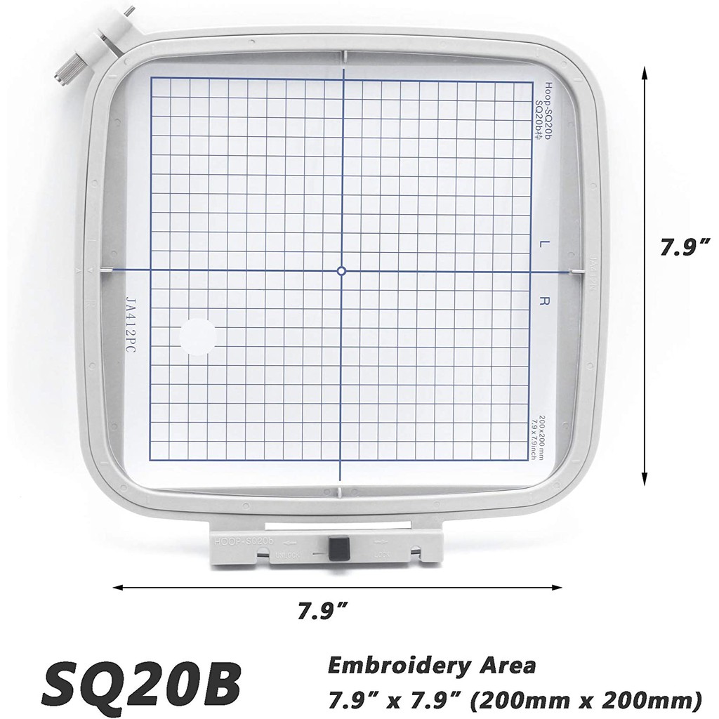 JANOME GENUINE PART pembidangan/Hoop mesin bordir komputer janome 20x20cm ( SQ 20 B )