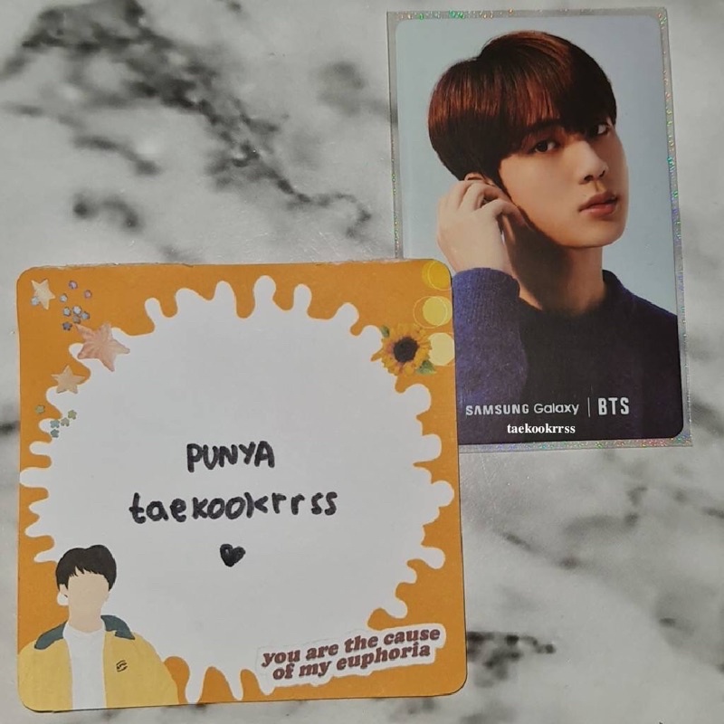 BTS x Samsung Photocard S21 Jin (PC BTS Samsung) (PC Samsung S21) (PC Samsung Kim Seokjin) (PC Samsu