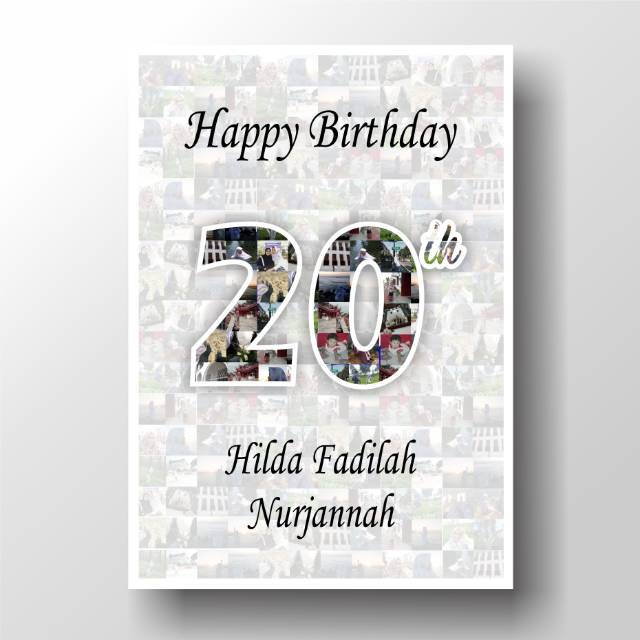 Edit Foto Ucapan Mozaik Ulang Tahun Anniversary Wisuda Terbaik