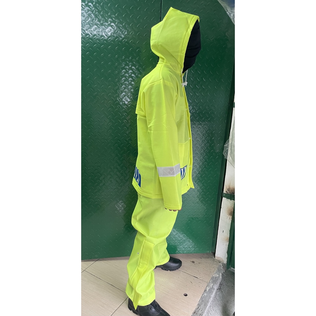 Jas Hujan Security PVC - Jas Hujan PVC Karet Tebal - Jas Hujan Stabilo Jas Hujan Setelan Satpam