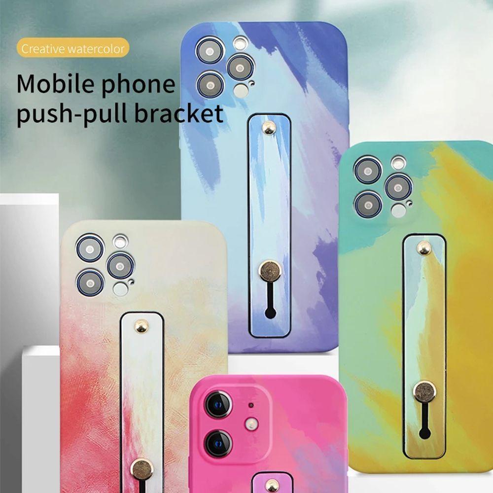 AUGUSTINA Bracket Teleskopik Silikon Aksesoris Ponsel Ponsel Stand Push and Pull Mobile Phone Holders