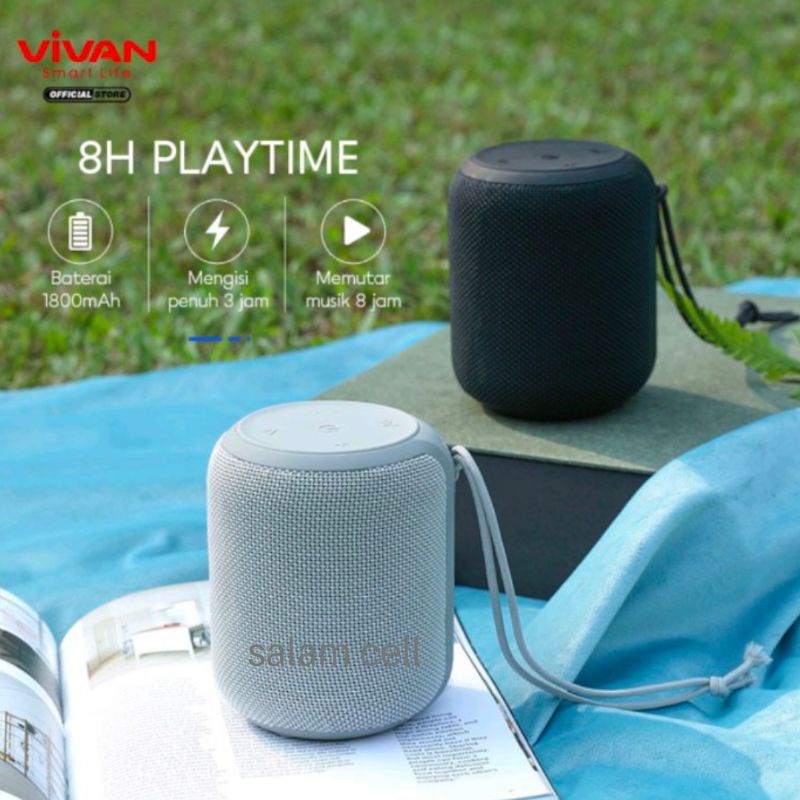 Speaker Bluetooth VIVAN VS12 Music Box Portable Anti Air Original Garansi Resmi