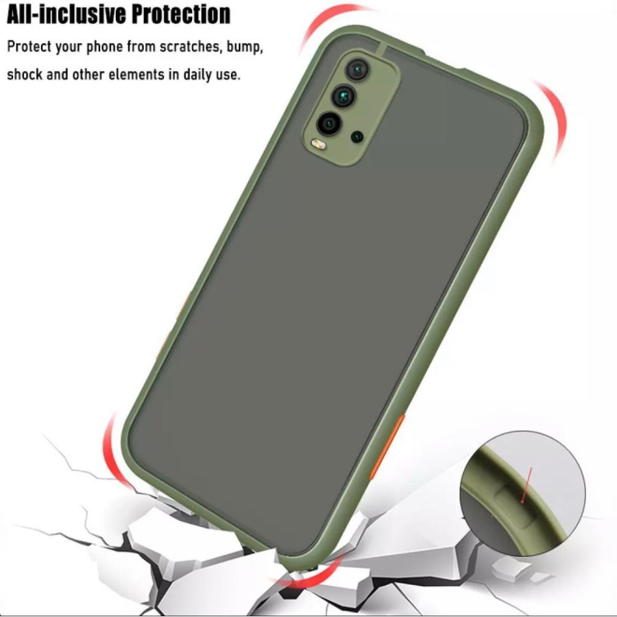 Soft Case Redmi 9T , Poco M3 + Pro / Redmi Note 10 5G Soft My Choice Aero Color Button Matte