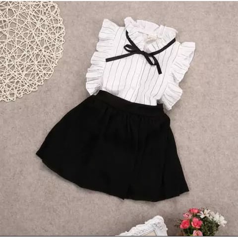 (COD) Set Kids Line / Pakaian Anak Perempuan / Dress