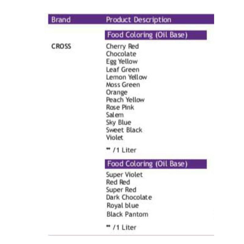 Pewarna Makanan Diva Cross - Pewarna Diva 20ml