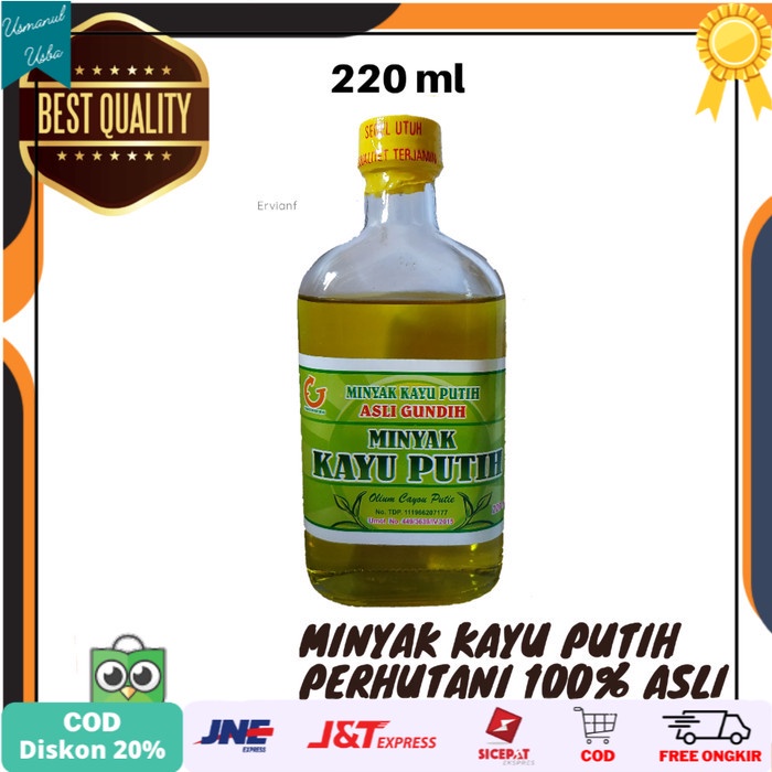 

❤COD❤ Minyak kayu putih perhutani asli 220 ml segel kuning