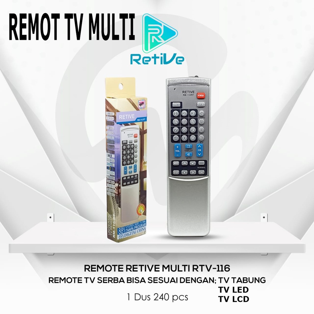 Jual Remote Control Remot Tv Multi Merek Untuk Tv Lcd Led Tv Tabung