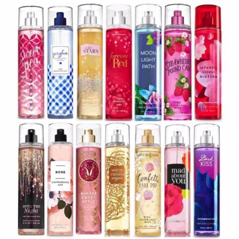 Bath and Body Works Into The Night / BBW GINGHAM bbw mist / A Thousand Wishes / IN THE STARS