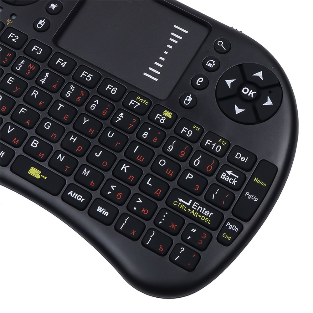 Mouse Wireless Mini Keyboard RGB 2.4GHz Dengan Touch Pad - I8