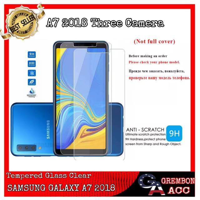 Samsung Galaxy A7 2018 Tempered Glass Clear